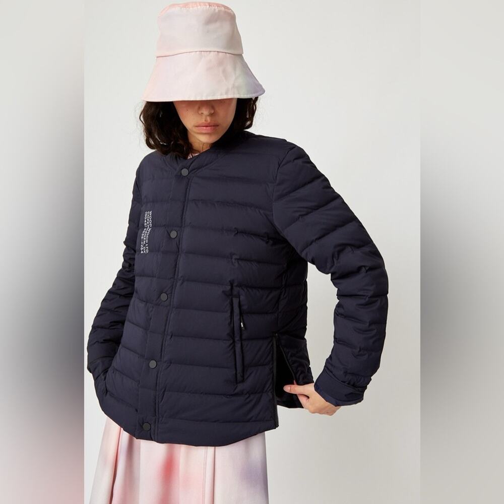 Wood Wood Keanu Light Padded Puffer Jacket in Navy Size Large NWT - Picture 5 of 15